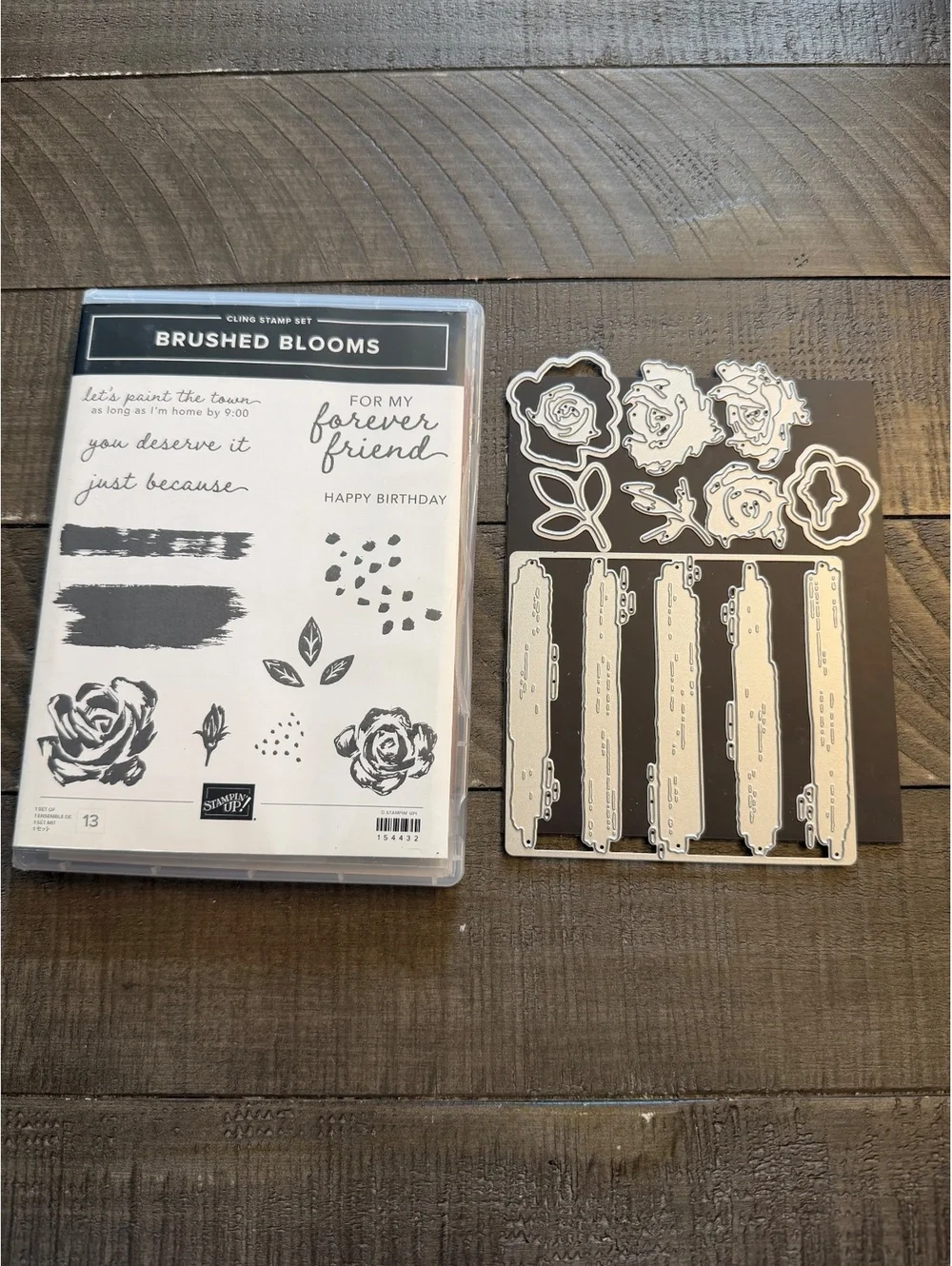 Stampin’ Up Brushed Blooms stamp set with Beautiful Brushstrokes Dies